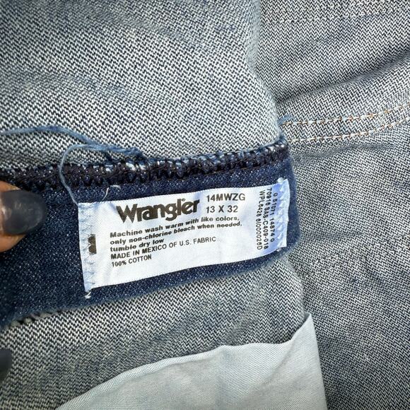 Y2K Wrangler 14MWZG Women's Cowboy Cut Slim Fit Blue Jeans 13x32 - Picture 6 of 10